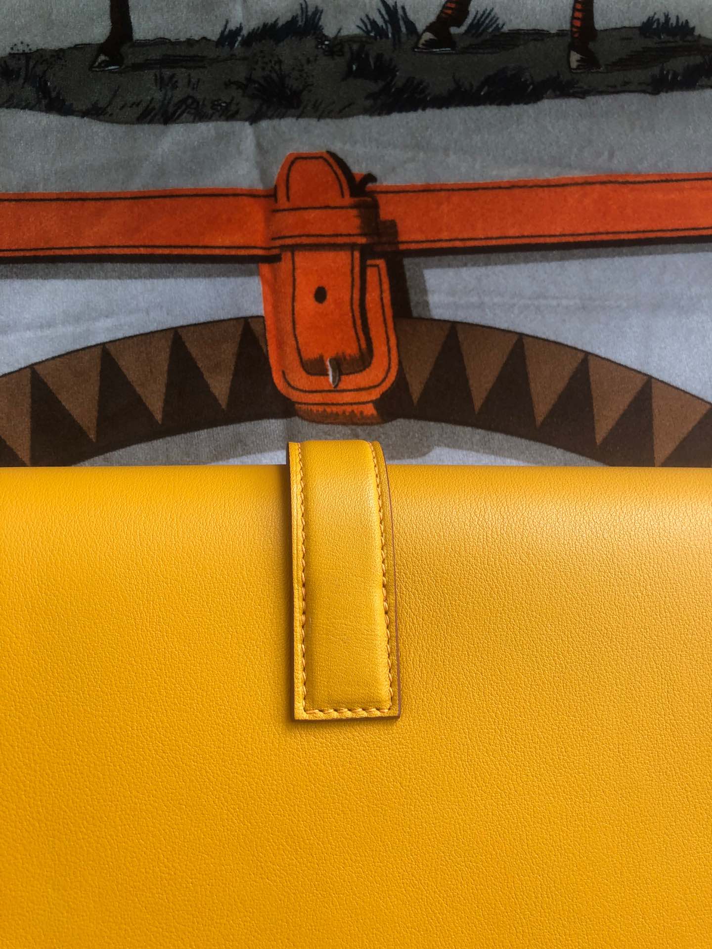 에르메스 지제 엘란29 앰버 옐로우 스위프트 송아지가죽